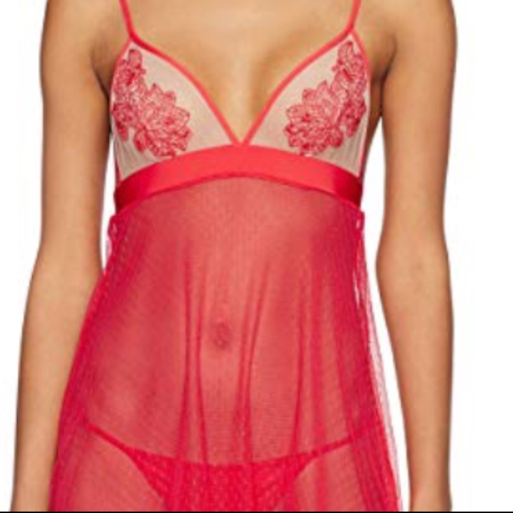Kirara Point D'esprit Chemise And G-String [Nwot] - image 3